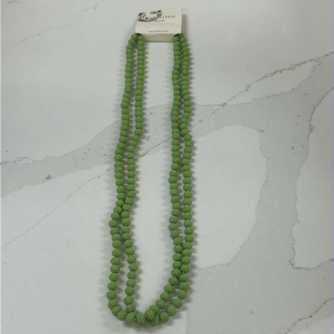 60" Station Faucet Beaded Necklace