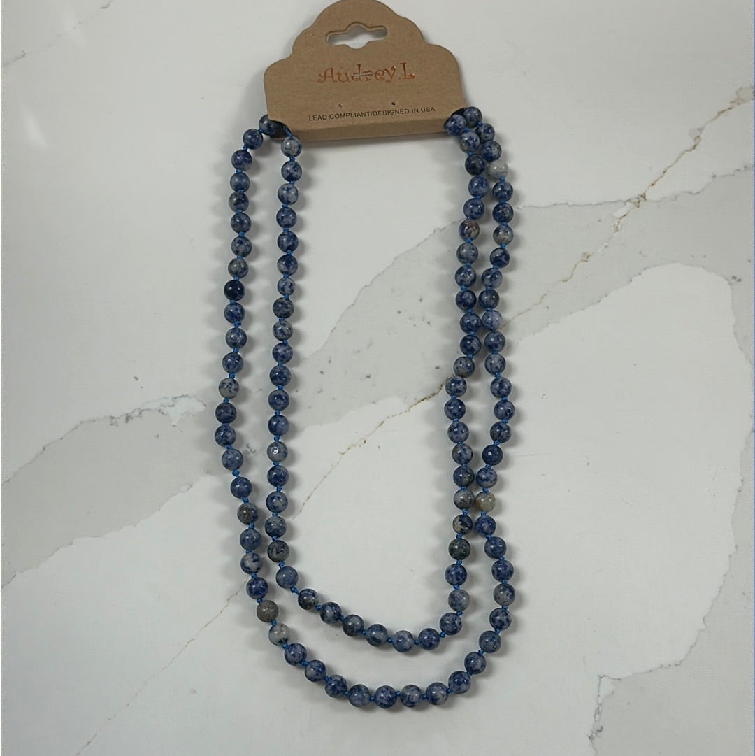 45" Hand Knotted Convertible Beaded Necklace