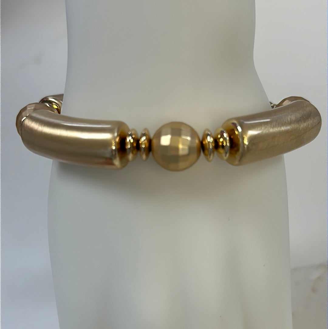 Beads/Tubes Stretch Bracelet