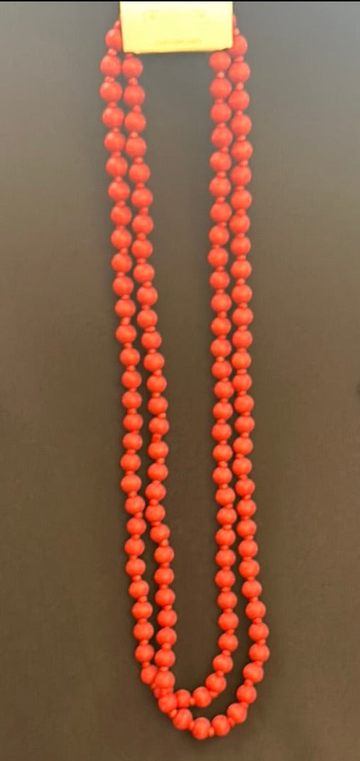 60" Wooden Beaded Necklace